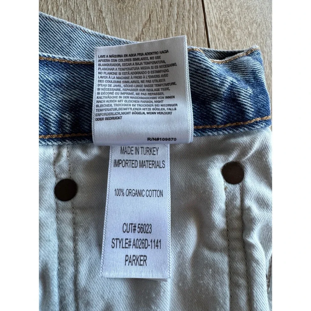 AGOLDE Parker Vintage Cotton Swapmeet Wash Distrssed Cut Off Jean Short Size 29